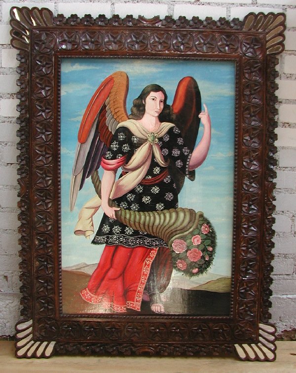 Archangel Gabriel made in Peru hand painted