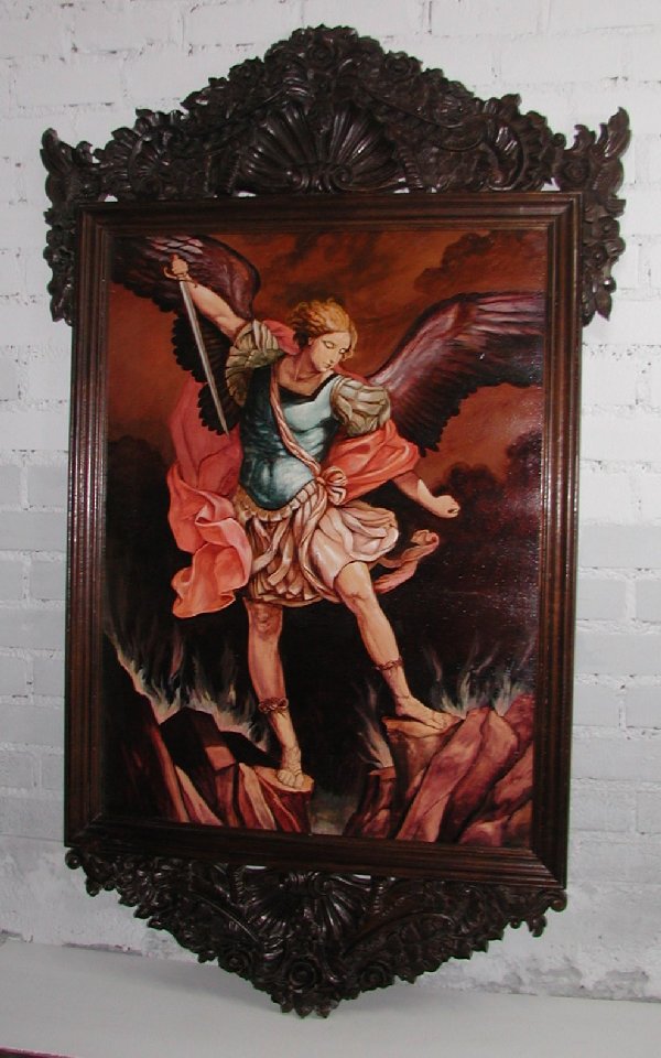 Archangel Michael made in Peru hand painted