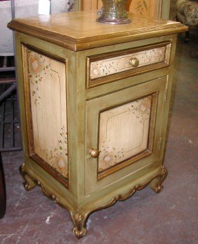 hand painted nightstand in florentino design