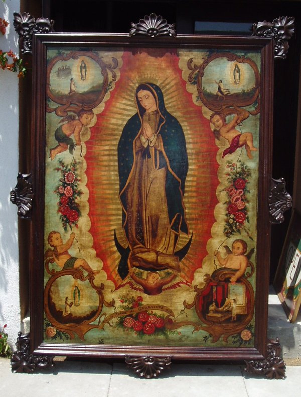 Our Lady of Guadalupe hand painted made in Peru