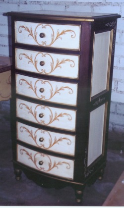 italian scroll lingerie chest