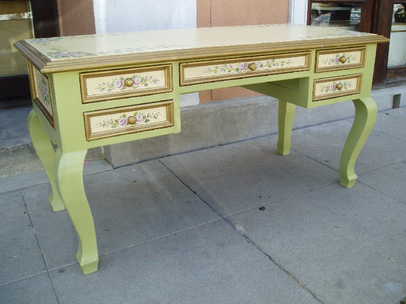 French Country desk, lavender rose desk