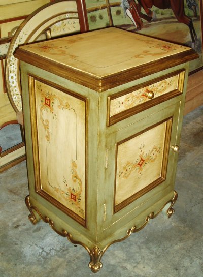 hand painted colonial nightstand