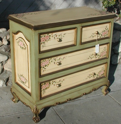 French Country Furniture, pink rose dresser