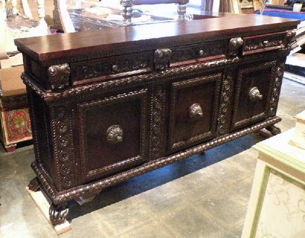 Renaissance buffet old World Tuscan furniture, Italian Revival