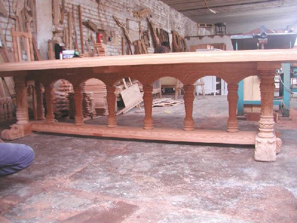 Renaissance Dining Table hand carved wood