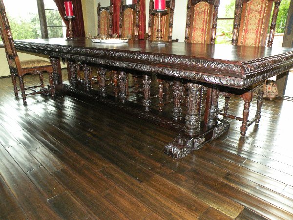 Renaissance Dining Table, Old World Tuscan dining table