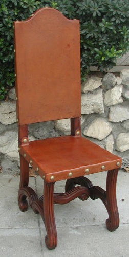 Valencia leather side chair