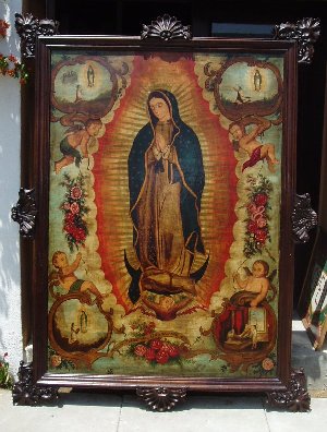Virgen de Guadalupe hand painted made in Peru