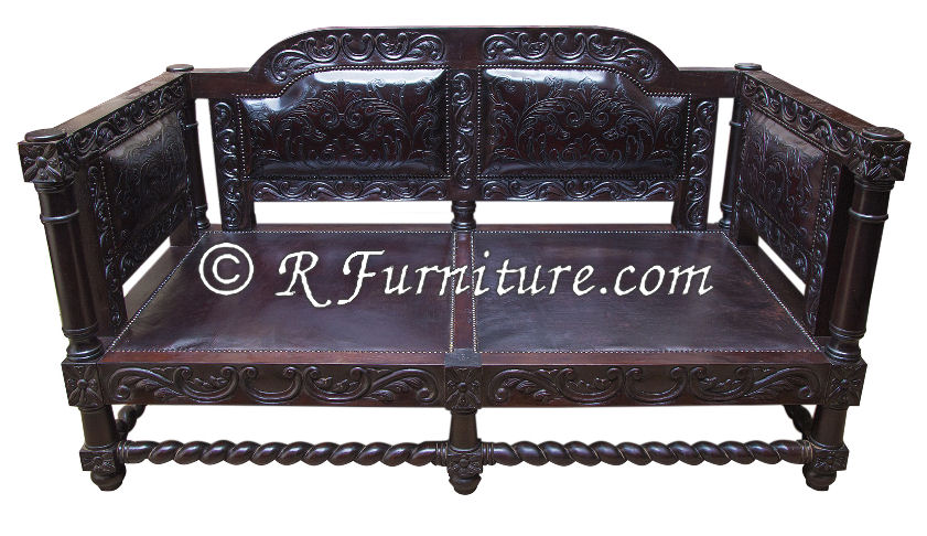 spanish revival sofa, old world sofa, mediterranean sofa, tuscan sofa