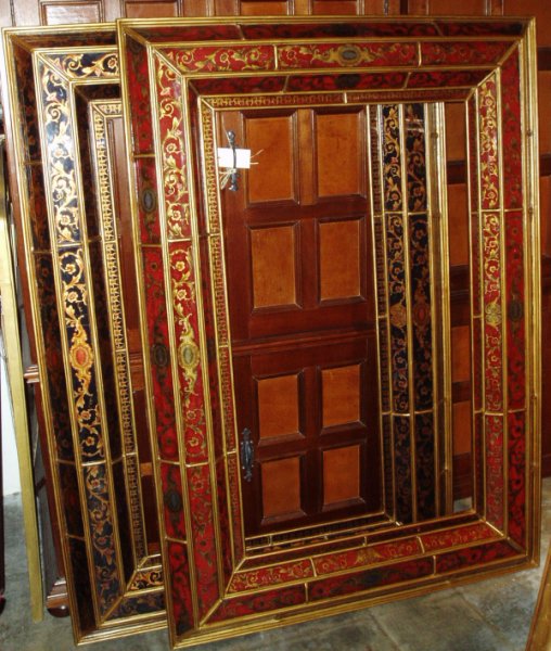 Peruvian Reverse Painted Glass Mirrors
